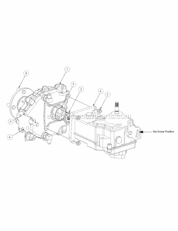 Assembly Pump Left Hand Diagram and Parts List for M50-KHS 53AB5BBP750 Cub Cadet Sprayer